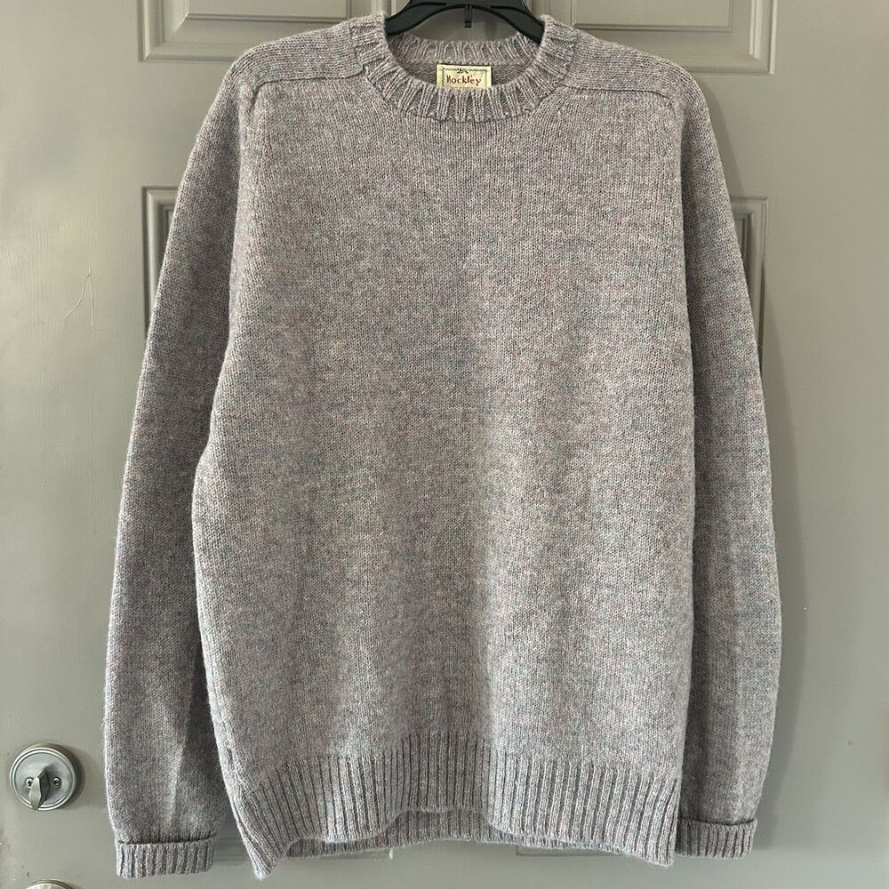 Vintage Hockley Sweater 100% Shetland Wool Jumper England Mens 44 / Large Vtg